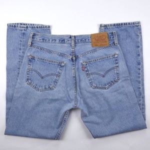Levi's 501 button fly blue jeans mens 32W 30L A7
